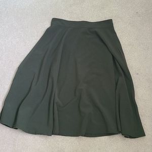 green midi skirt